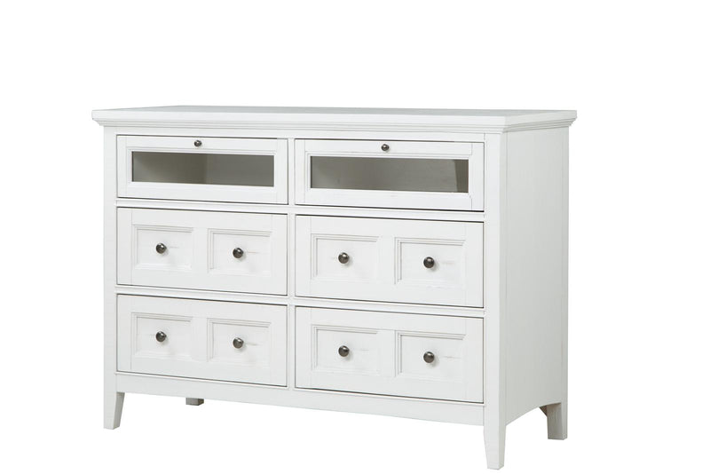 Magnussen Furniture Heron Cove Media Chest in Chalk White image