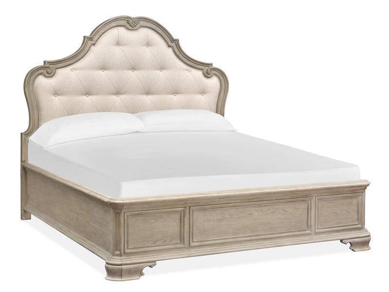 Magnussen Furniture Jocelyn King Upholstered Shaped Bed in Weathered Taupe image