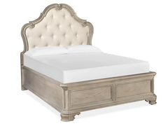 Magnussen Furniture Jocelyn Queen Upholstered Shaped Bed in Weathered Taupe image
