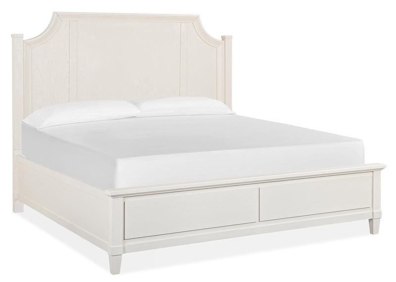 Magnussen Furniture Lola Bay California King Arched Wooden Bed in Seagull White image