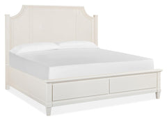 Magnussen Furniture Lola Bay King Arched Wooden Bed in Seagull White image