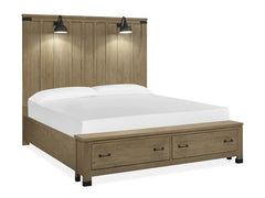 Magnussen Furniture Madison Heights California King Panel Storage Bed in Weathered Fawn image