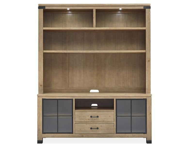 Magnussen Furniture Madison Heights Console with Hutch in Weathered Fawn image