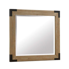 Magnussen Furniture Madison Heights Landscape Mirror in Weathered Fawn image