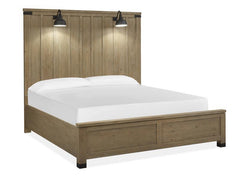 Magnussen Furniture Madison Heights Queen Panel Bed in Weathered Fawn image