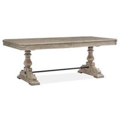 Magnussen Furniture Marisol Trestle Dining Table in Fawn/Graphite Metal image