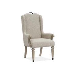 Magnussen Furniture Marisol Upholstered Host Arm Chair in Fawn/Graphite Metal image