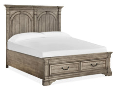 Magnussen Furniture Milford Creek Queen Panel Storage Bed in Lark BrownA image