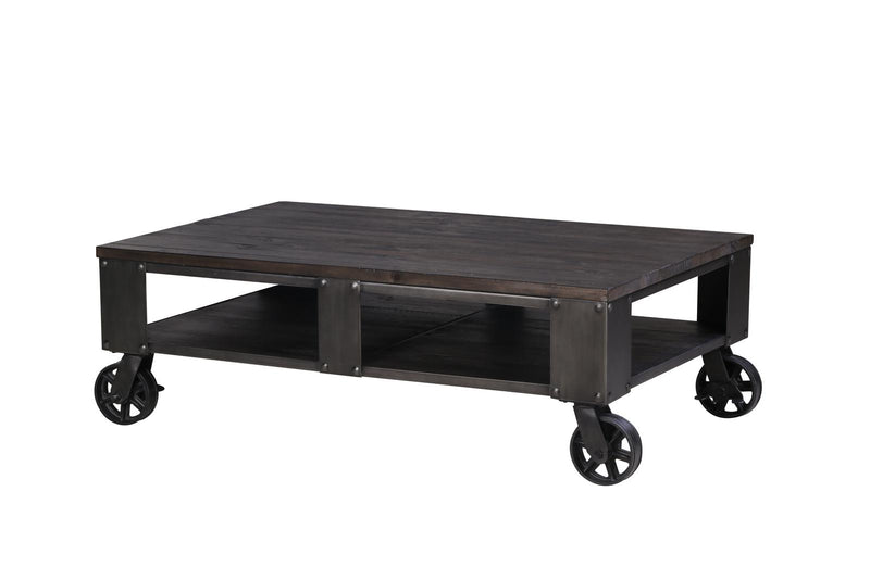 Magnussen Furniture Milford Rectangular Cocktail Table (2 braking casters) in Weathered Charcoal image
