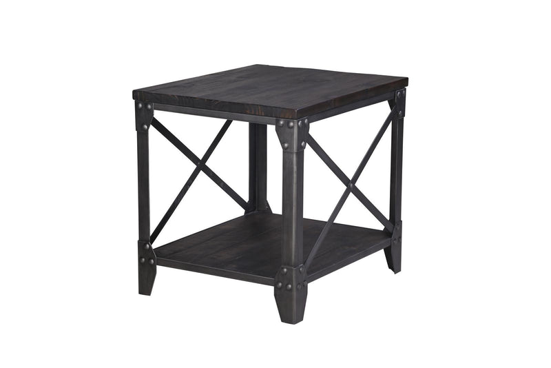 Magnussen Furniture Milford Rectangular End Table in Weathered Charcoal image