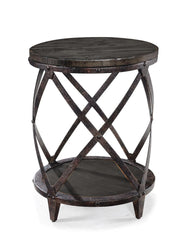Magnussen Furniture Milford Round Accent Table in Weathered Charcoal image