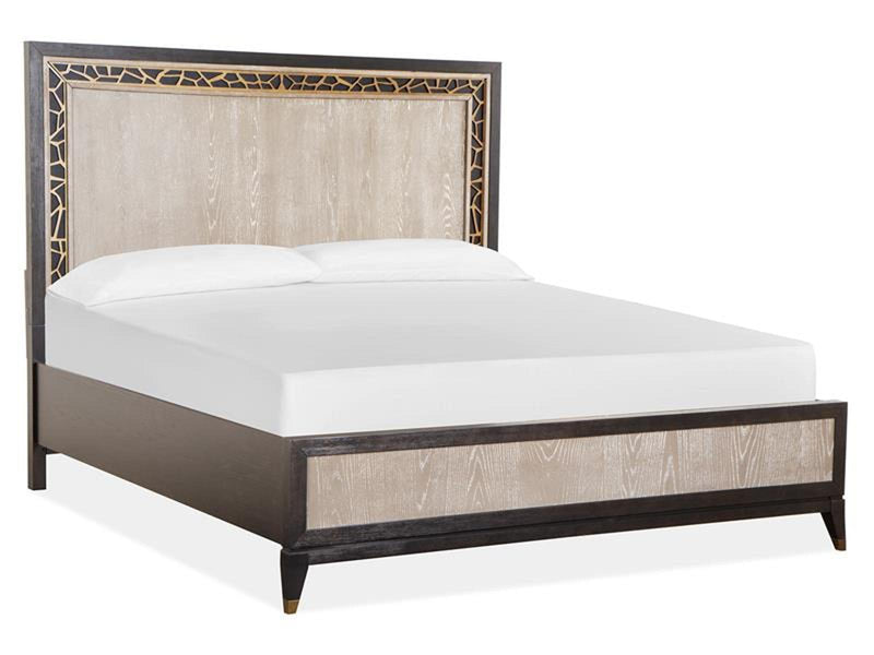 Magnussen Furniture Ryker California King Panel Bed in Nocturn Black/Coventry Grey image