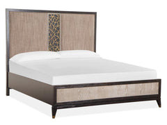 Magnussen Furniture Ryker California King Upholstered Panel Bed in Nocturn Black/Coventry Grey image