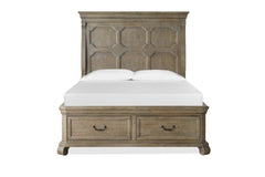 Magnussen Furniture Tinley Park King Panel Storage Bed in Dove Tail Grey image