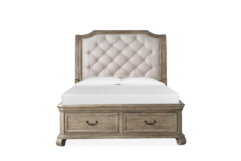Magnussen Furniture Tinley Park Queen Sleigh Storage Bed in Dove Tail Grey image