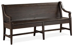 Magnussen Furniture Westley Falls Bench with Back in Graphite image