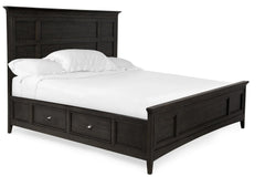 Magnussen Furniture Westley Falls California King Panel Bed with Storage Rails in Graphite image