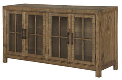 Magnussen Furniture Willoughby Buffet Curio Cabinet in Weathered Barley image
