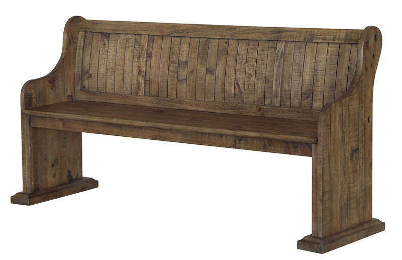 Magnussen Furniture Willoughby Wood Bench in Weathered Barley image