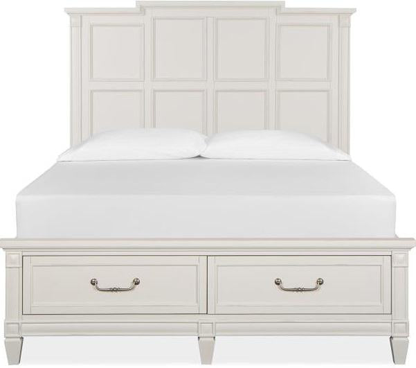 Magnussen Furniture Willowbrook Queen Storage Bed in Egg Shell White image