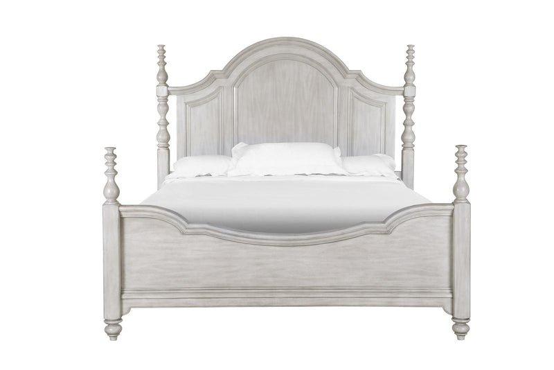 Magnussen Furniture Windsor Lane King Poster Bed in Weathered White image