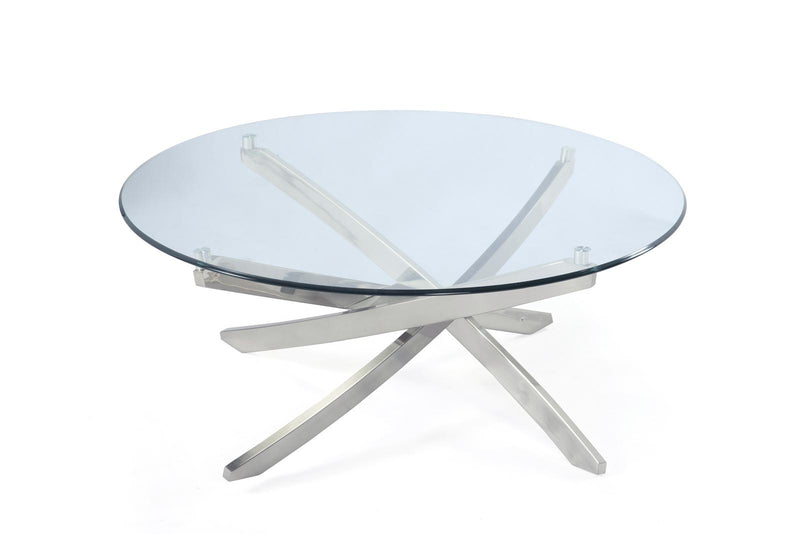 Magnussen Furniture Zila Oval Cocktail Table in Brushed Nickel T2050-47 image