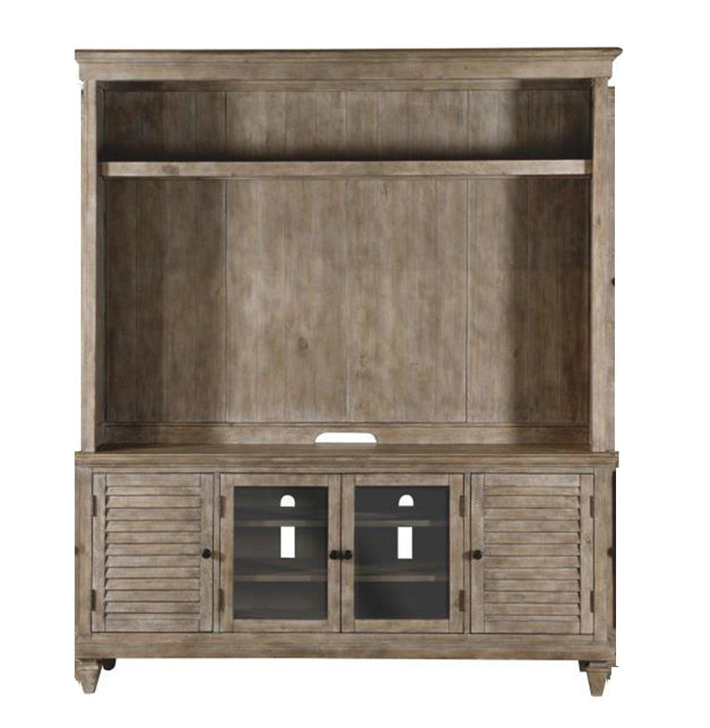 Magnussen Lancaster TV Console with Hutch in Dove Tail Grey image