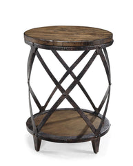 Magnussen Pinebrook Round Accent Table in Distressed Natural Pine image