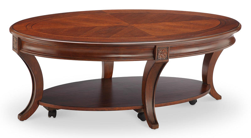 Magnussen Winslet Oval Cocktail Table in Cherry image