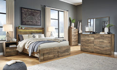 Rusthaven Signature Design 5-Piece Bedroom Set with 2 Storage Drawers image