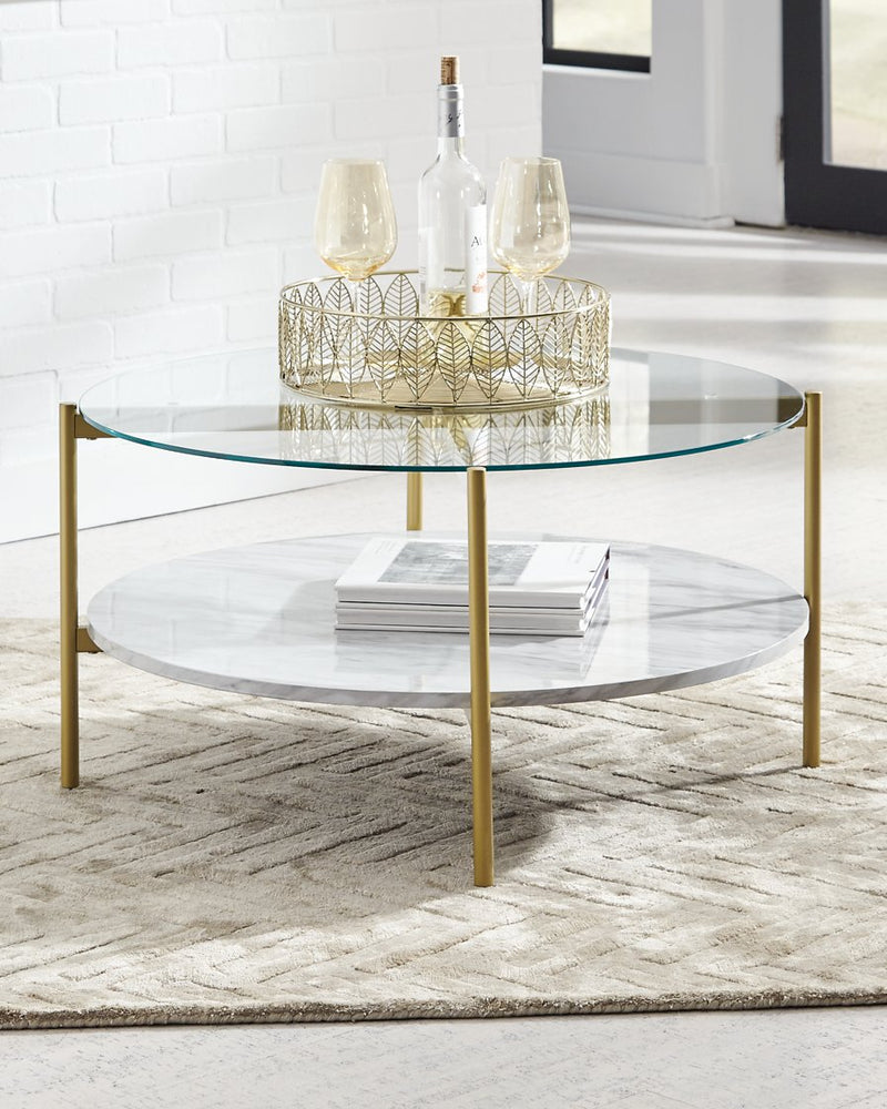 Wynora Signature Design by Ashley Round Cocktail Table image